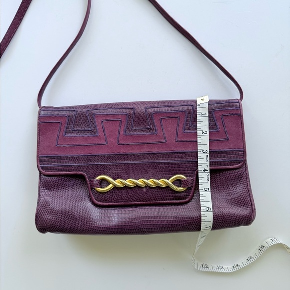 Vintage Purple Crossbody Bag with Gold Accent - Picture 16 of 16